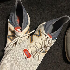 New Balance White and Orange Men's Sneakers